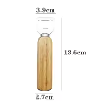 Handheld Wooden Bottle Opener Household Beer Wine Soda Can Cap Opener Kitchen Bar Gadget Tool